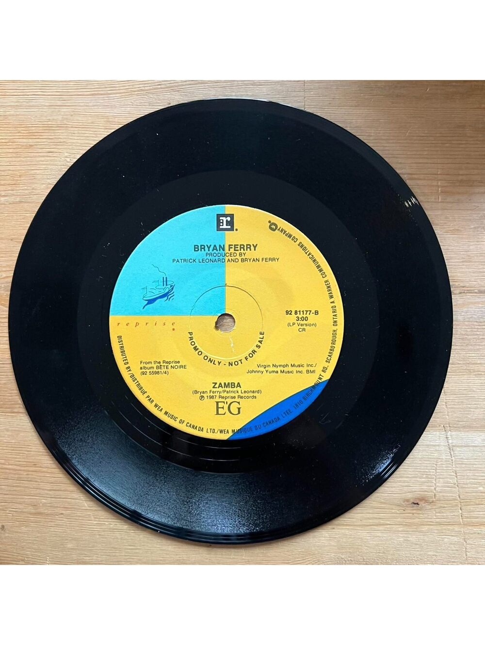 Bryan Ferry - Zamba/Kiss and Tell 45rpm VG+ R13